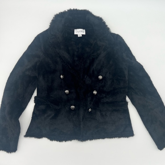 Joseph Ribkoff Black Fuzzy Blazer - Picture 3 of 6